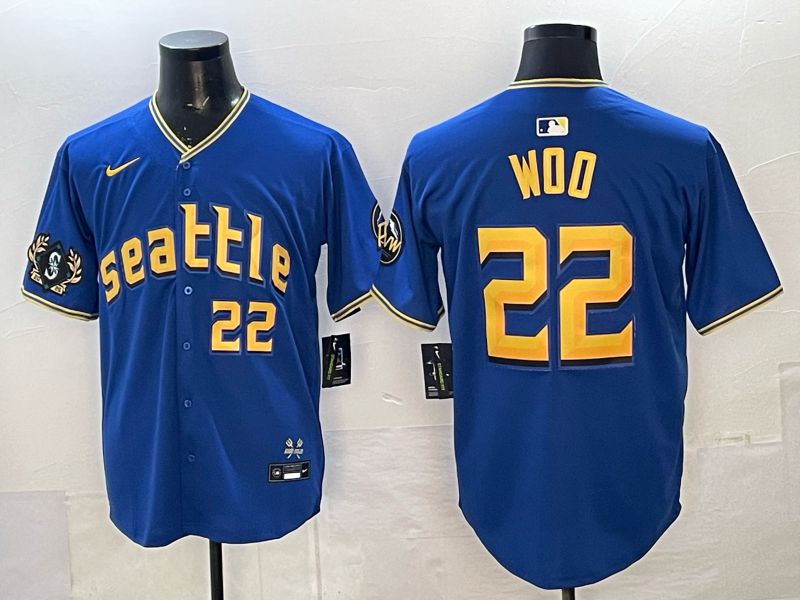 Men 2026 Seattle Mariners #22 Woo Blue City Edition Nike MLB Jersey 02->seattle mariners->MLB Jersey